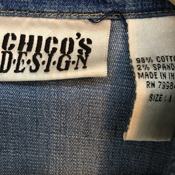 Vintage Chicos Denim Button Front Vest - Picture 2 of 8